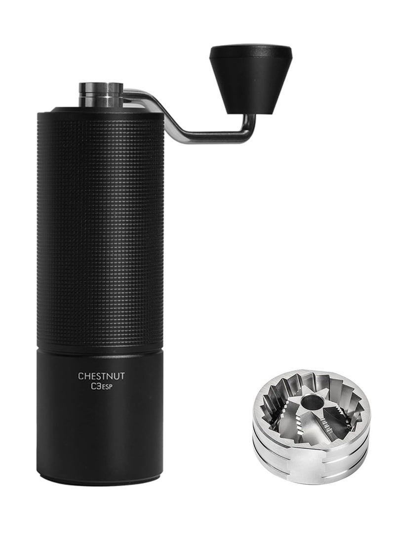 TIMEMORE - Chestnut C3 ESP Hand Coffee Grinder, Manual Coffee Hand Grinder Capacity 25g with CNC Stainless Steel Conical Burr, Internal Adjustable Setting, Double Bearing Positioning for Travel, Camping (Black) - Image 1