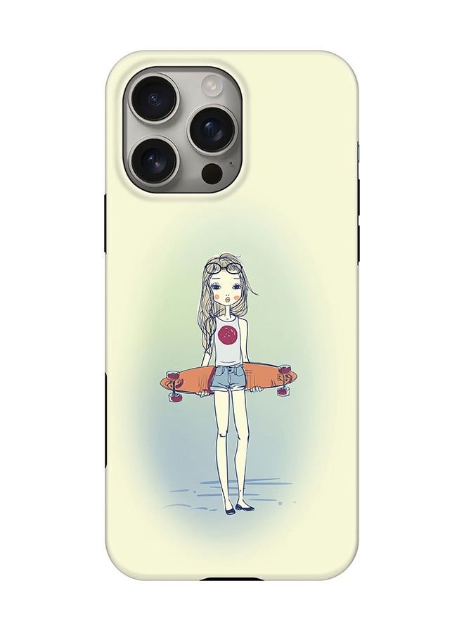 Stylizedd Tough Pro Magnetic Case for iPhone 16 Pro Max, Dual Layer hybrid PC + TPU Mobile Cover Matte - Skater Girl - Image 1