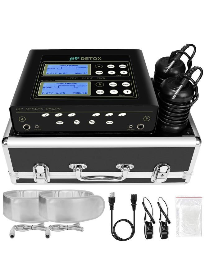 VnioLife جهاز إزالة السموم من القدمين بنظام الأيونات المزدوجة، مجموعة سبا القدمين مع 2 مصفاة، حزام خصر مدفأ | 5 أوضاع إزالة سموم، ضبط الوقت - Image 1