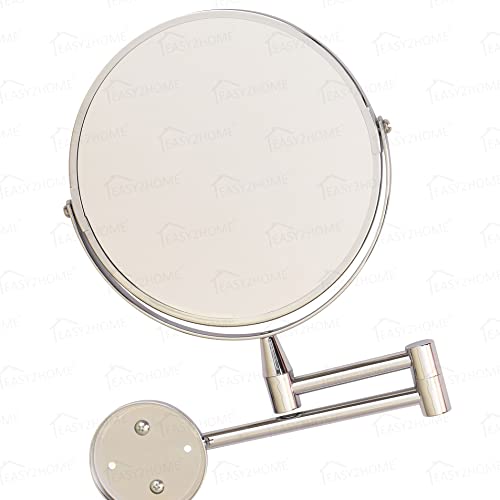 EASY2HOME® Magnifying Shaving Makeup Mirror | Stainless Steel | Makeup Mirror| Shaving Mirror| Mirror for bathroom/hotel/vanity room (Silver, 8 Inch (ROD TYPE) - Image 5