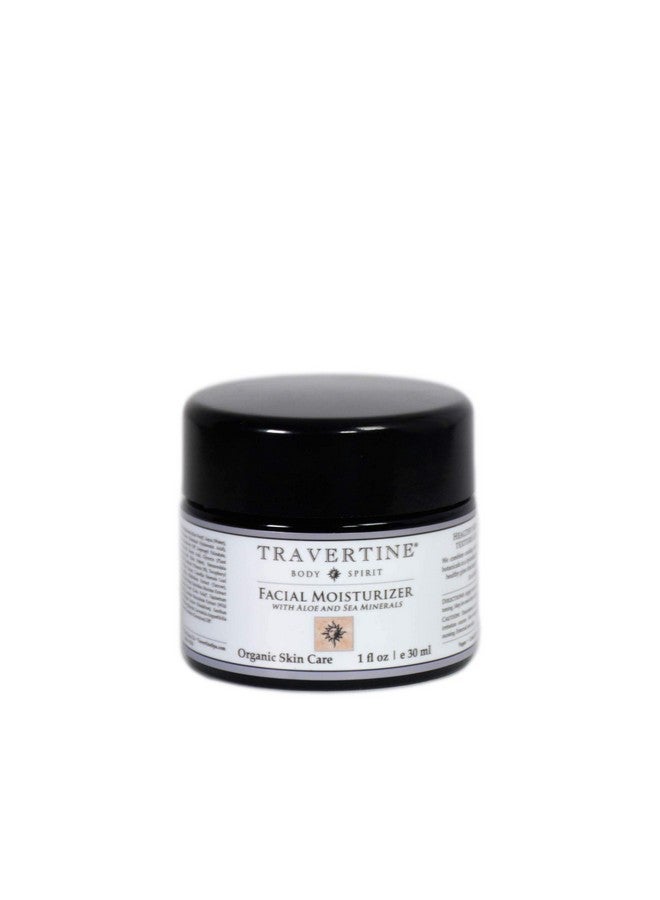 Travertine Spa Facial Moisturizer With Aloe And Sea Minerals | Plantbased Hyaluronic Acid | Vitaminrich Sea Minerals | For Men And Women - Image 1