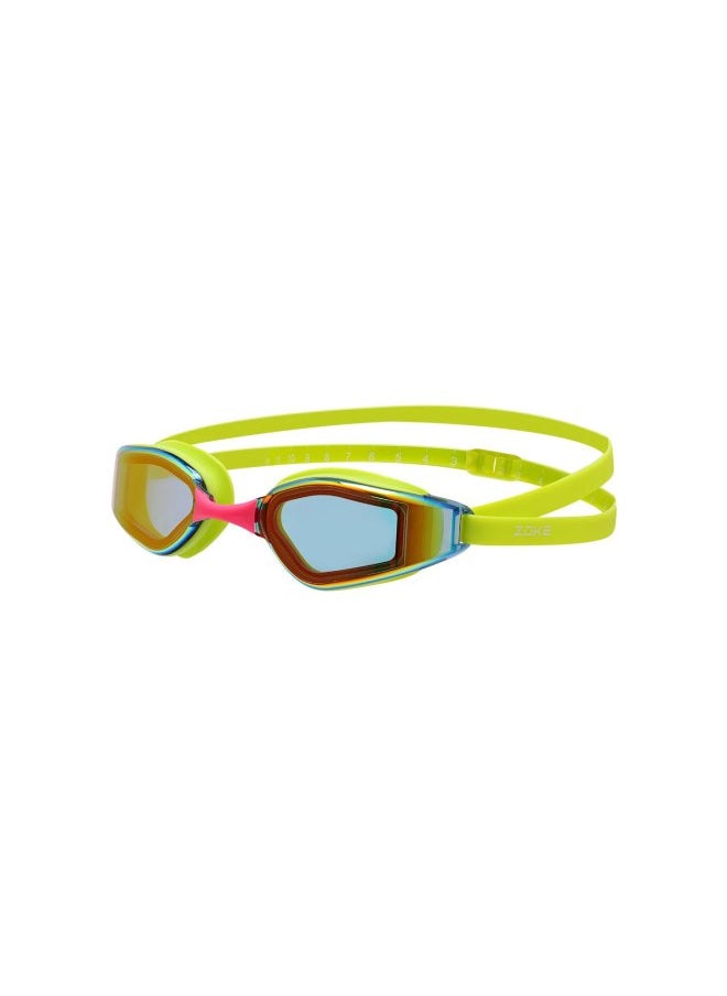 Generic Boyfriend Swimming Professional Training Racing Swimming Goggles Adult Children Boys And Girls Swimming Goggles HD Waterproof Anti-Fog-Color:Fluorescent Green Green Coating (competitive Large Frame Comes With Anti-fog Agent) - Flat Light  - Image 1