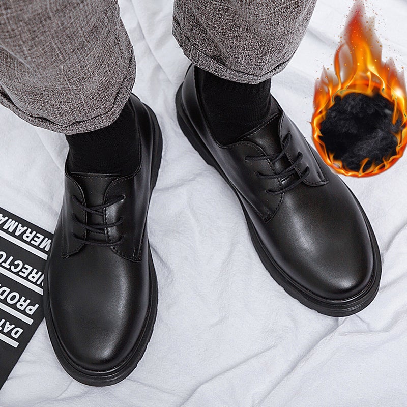 Teenagers Suit Leather Shoes Men'S Trendy Junior High School Primary School Students Middle School Children'S Small Leather Shoes Performance Boys Trendy Shoes - Image 1