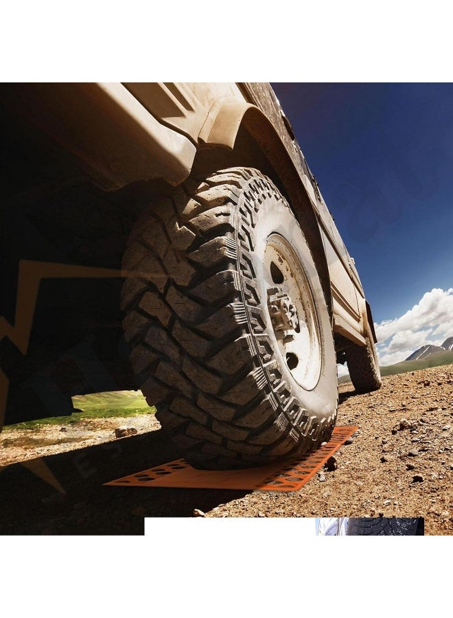 HASANAT ESSENTIALS Hasanat Essentials 2 PCs 60cm x 18cm Anti-Skid Desert Sand Recovery Tracks Self Help Traction Aid Mat Tow Tracks Tyre Pulling Grip Foldable Car SUV 4X4 Escape Recovery Mat  - Image 5