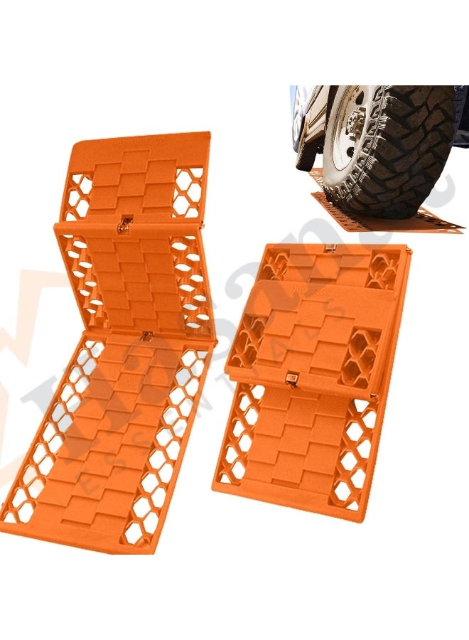 HASANAT ESSENTIALS Hasanat Essentials 2 PCs 60cm x 18cm Anti-Skid Desert Sand Recovery Tracks Self Help Traction Aid Mat Tow Tracks Tyre Pulling Grip Foldable Car SUV 4X4 Escape Recovery Mat  - Image 4
