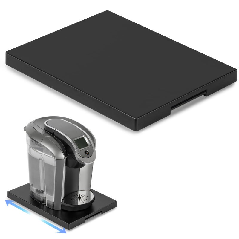 صينية انبوكسيت الخشبية المنزلقة للأجهزة لصانعة القهوة وصينية القهوة للعداد في المطبخ