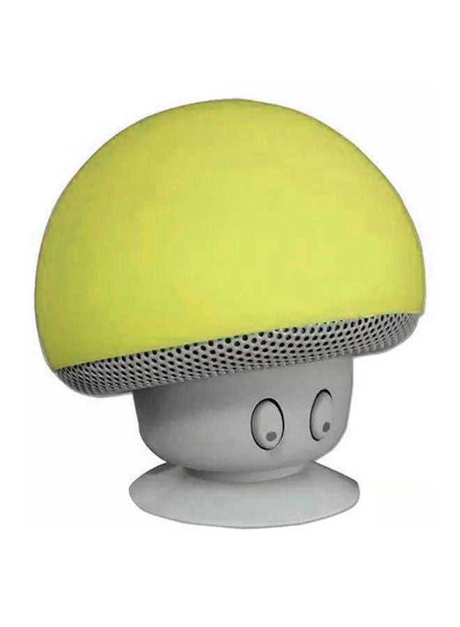 NIBEMINENT Mini Mushroom Head Wireless Bluetooth Waterproof Stereo Speaker Yellow - Image 1