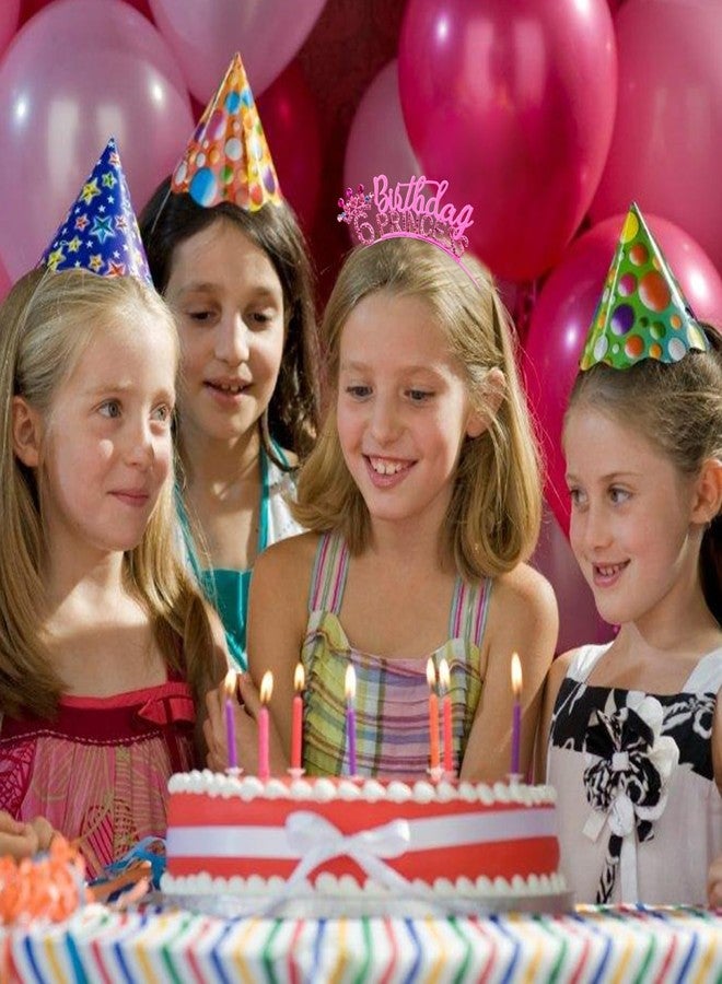 VELSCRUN 6th Birthday Princess Headband, Pink Princess Tiara Crown for Girls, It's My 6th Birthday Sash, Happy Birth Party Decorations for Girl, 6 Year Old Birth Gifts Cake Topper Hair Accessories - Image 5