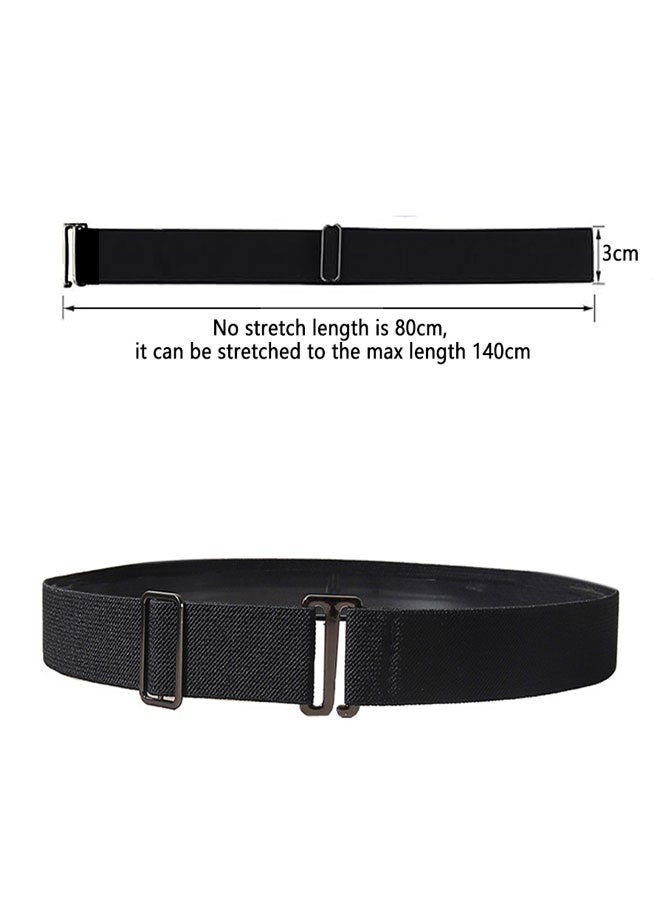 HAWAWA 4 PCS No Show Stretch Belt for Women Invisible Elastic Belt Adjustable Strap Belt with Flat Buckle for Jeans Pants Dresses Assorted Color - Image 2
