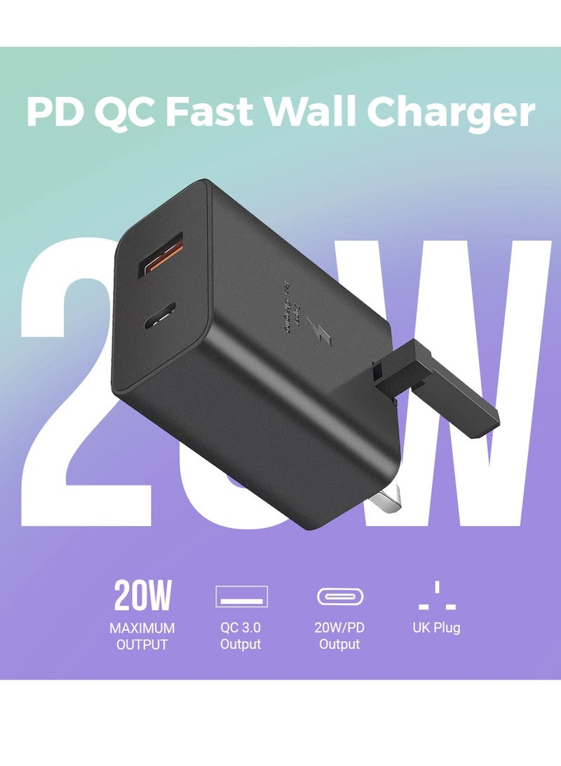 Trands 3 in 1 Charging Kit with 10000mAh Power Bank Dual USB and one Type-C Output, 20W Wall Charger and 20W USB-C to Lightning Cable - Image 2