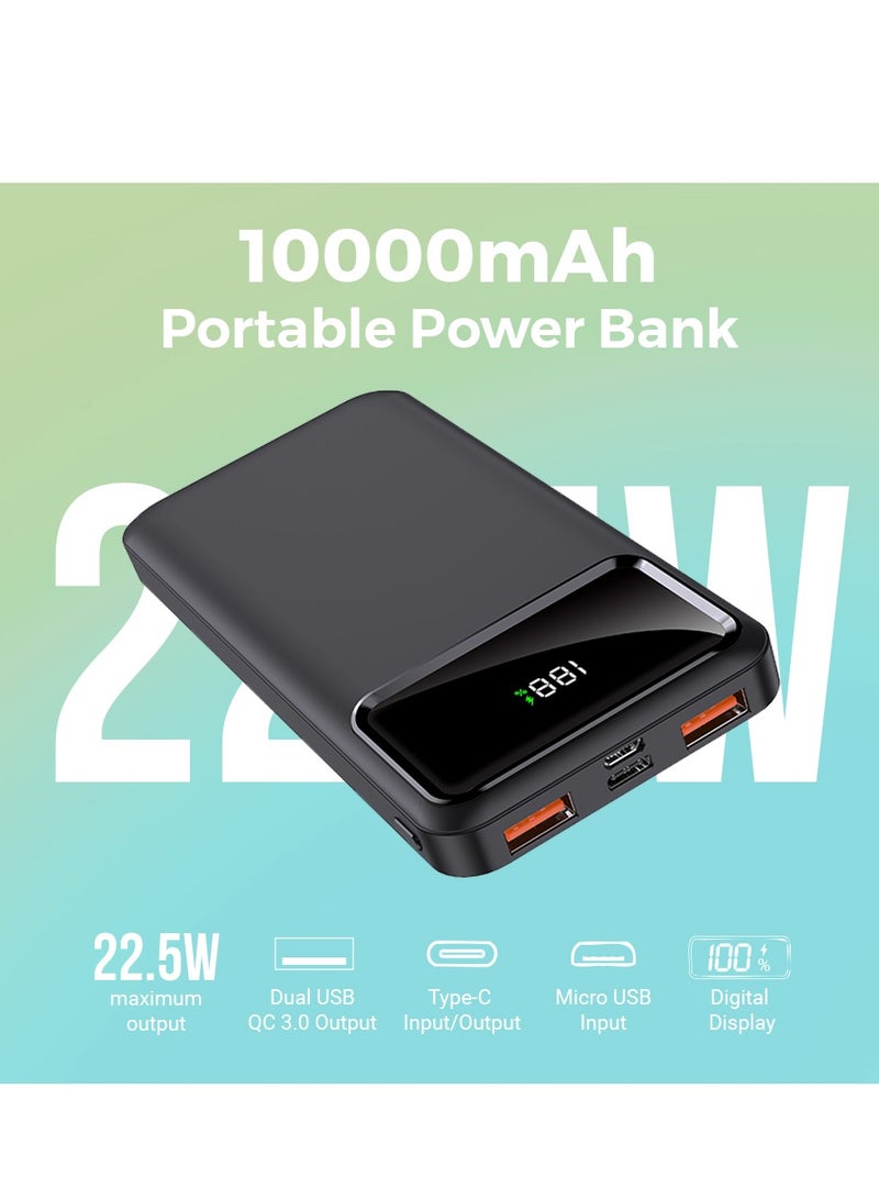 Trands 3 in 1 Charging Kit with 10000mAh Power Bank Dual USB and one Type-C Output, 20W Wall Charger and 20W USB-C to Lightning Cable - Image 3