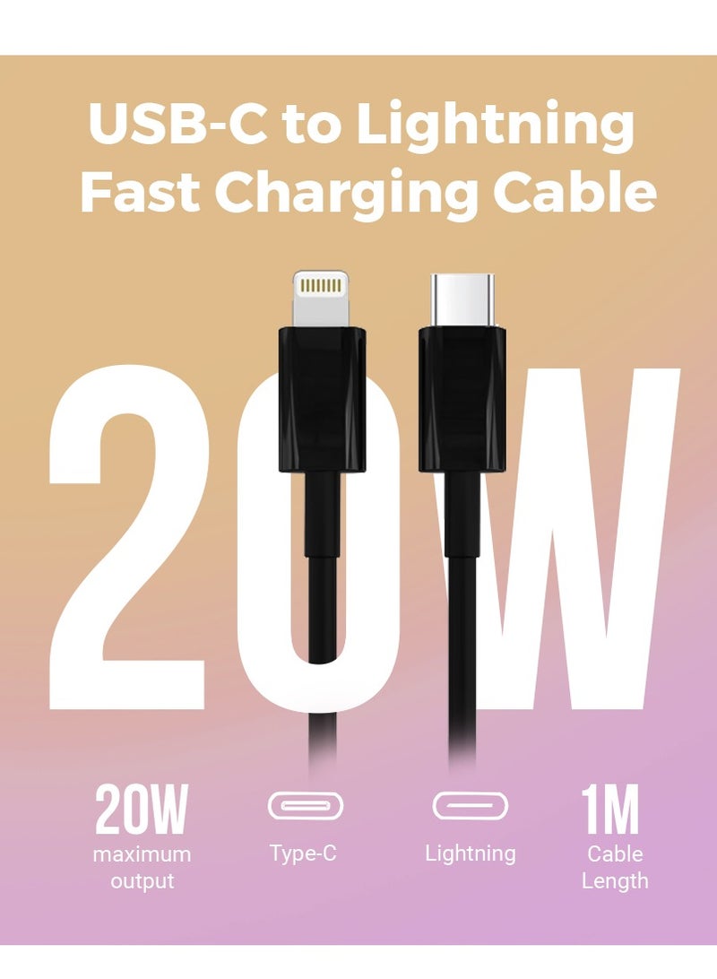 Trands 3 in 1 Charging Kit with 10000mAh Power Bank Dual USB and one Type-C Output, 20W Wall Charger and 20W USB-C to Lightning Cable - Image 4