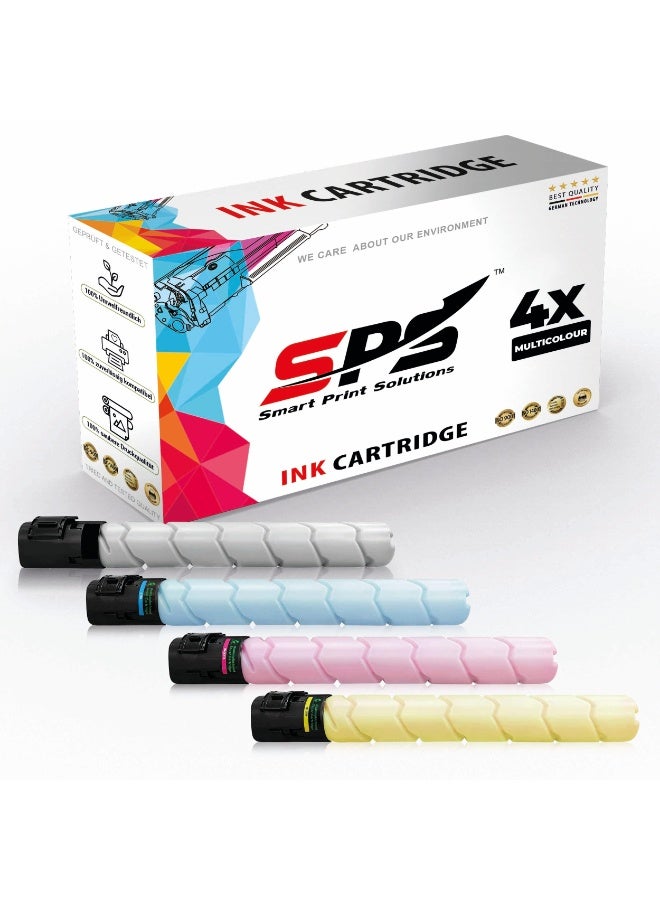 Smart Print Solutions SPS Compatible Toner Cartridges for Konica Minolta - TN-321 | 4x Multicolor | Yield upto 27,000 Pages - Image 1