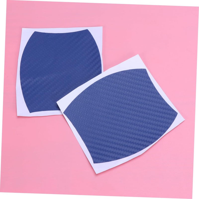 Blue Car Door Handle Scratch Protector Film 4 Pieces Carbon Fiber Style - Image 4