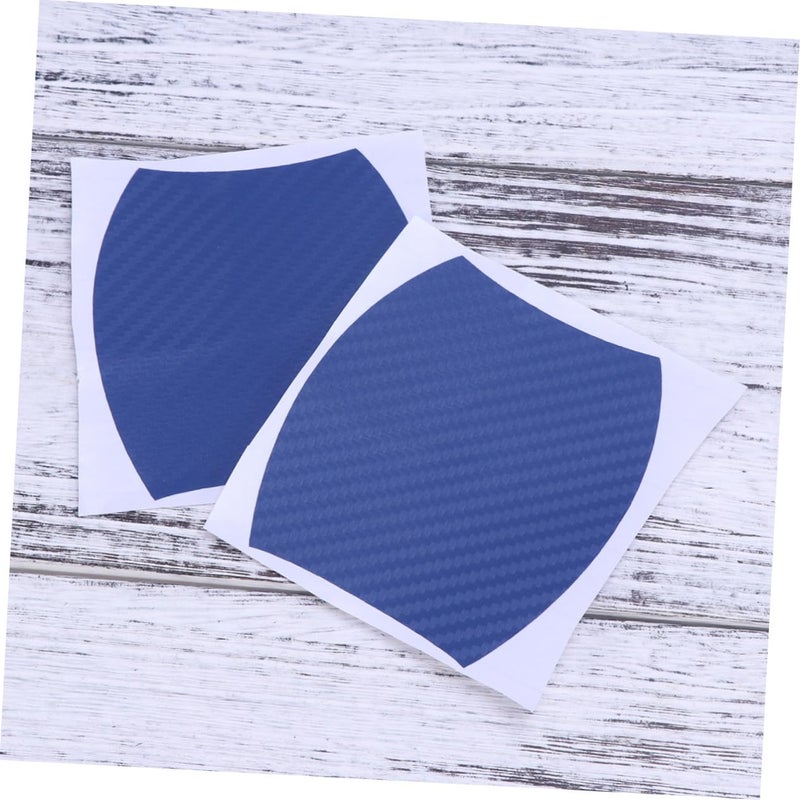 Blue Car Door Handle Scratch Protector Film 4 Pieces Carbon Fiber Style - Image 3