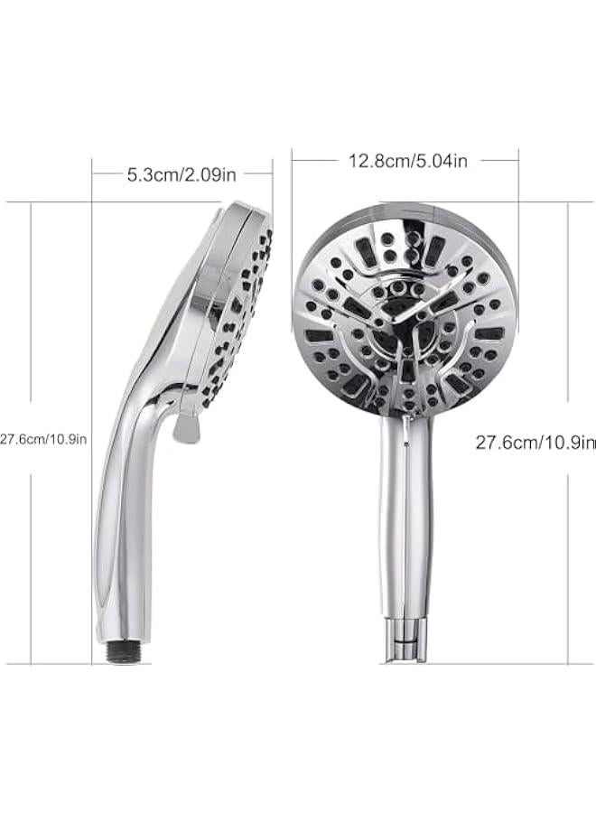 HOOKOR High Pressure Shower Head with Handheld, 8 Spray Settings + 2 Power Jet Modes Shower Heads, Handheld Shower Head with Hard Water Filter, to Clean Tub, Clean Corner,Tile & Pets - Image 2