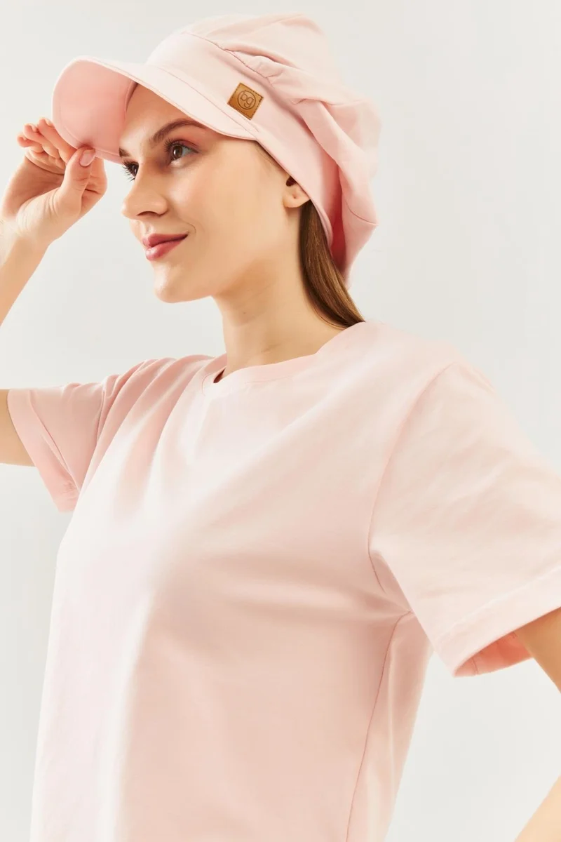 بوتيكجيز Powder Women's 4 Seasons Cotton, Ultra Soft, Lightweight, Anti-Sweat, Stylish, Trendy Cap and Combed Cotton Hat with Visor