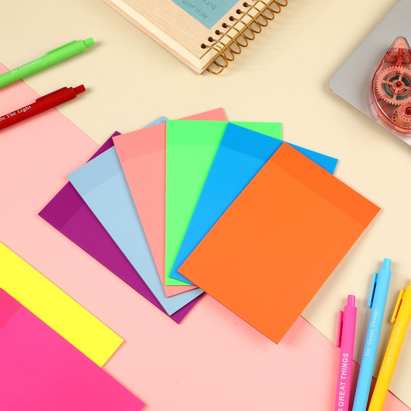 Yinder 4 x 6 Inch Transparent Sticky Notes Translucent Sticky Notes Waterproof Clear Self Memo Pad See Through Bible Journaling Accessories Office School Supplies, 8 Pack 240 Sheets(Bright) - Image 5