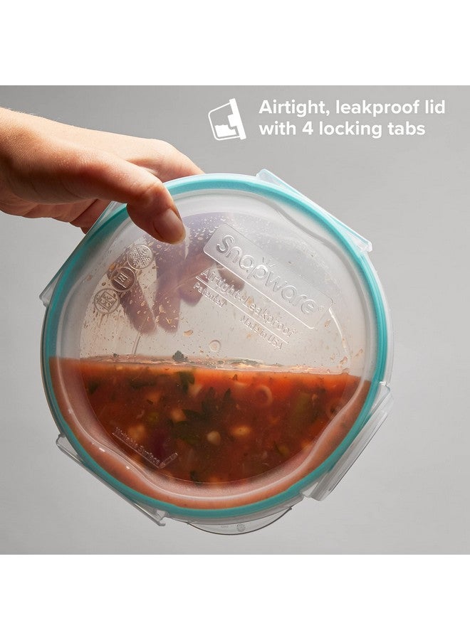 Snapware Total Solutions (14-Pack, Mixed Sizes) Plastic Food Storage Containers Set, Airtight & Leakproof Locking BPA-Free Lids Tupperware, Freezer Dishwasher Microwave Safe - Image 3