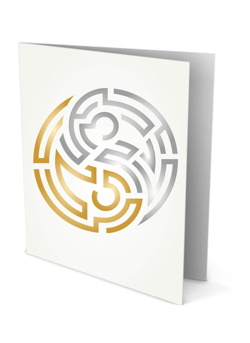 Usnyabni Yin Yang Maze Stencil - 3 x 3 inch (S) - Reusable Oriental Asian Chinese Sign Wall Stencil Template - Use on Paper Projects Scrapbook Journal Walls Floors Fabric Furniture Glass Wood etc.  - Image 5