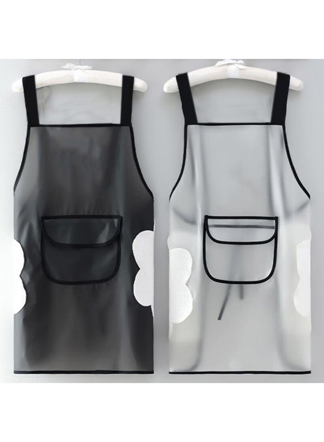 Houya A 2-piece Set, Tpu Transparent, Erasable, For Men And Women, Home Kitchen Use, Waterproof, Oil-resistant, For Cooking - Image 3