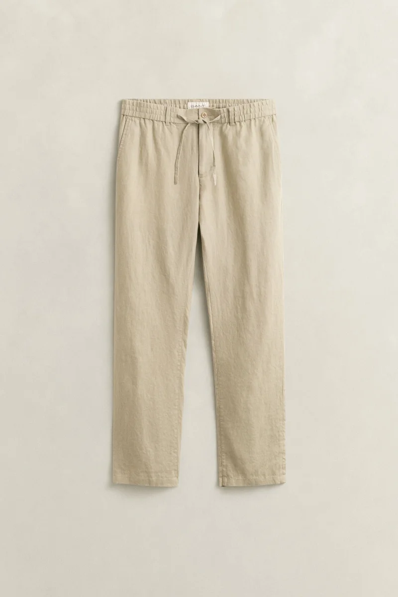 GANT  Regular Fit Linen Drawstring Pants for Men | Best Price UAE