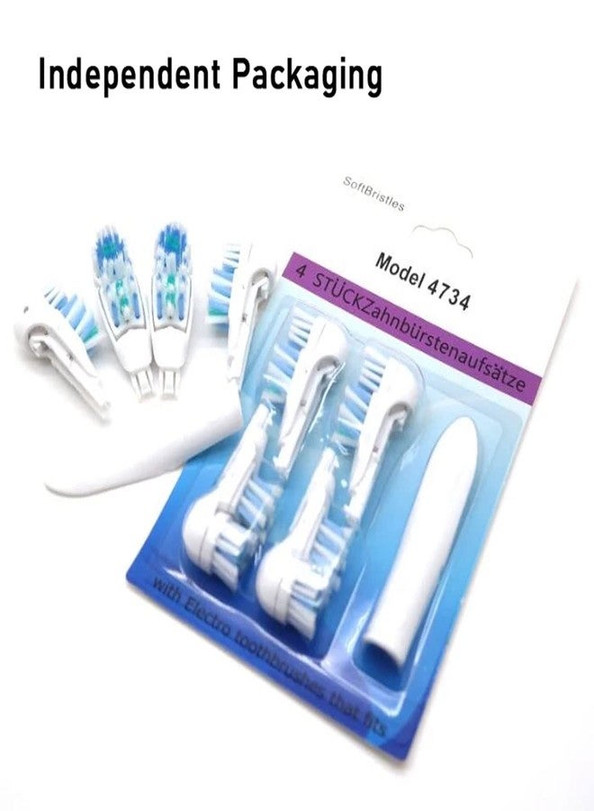 Othanary Sensitive Replacement Toothbrush Heads Compatible with Oral-B Cross Action Power 3733 4732,Rotating Powerhead and Crisscross Bristles (White) - Image 2