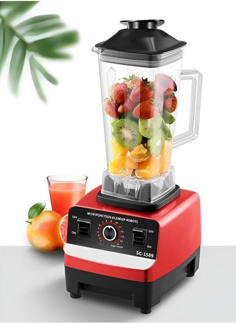 Multifunctional Blender Smoothie Milkshake Juicer Ice Crusher-4500W 15 Rotating Speeds