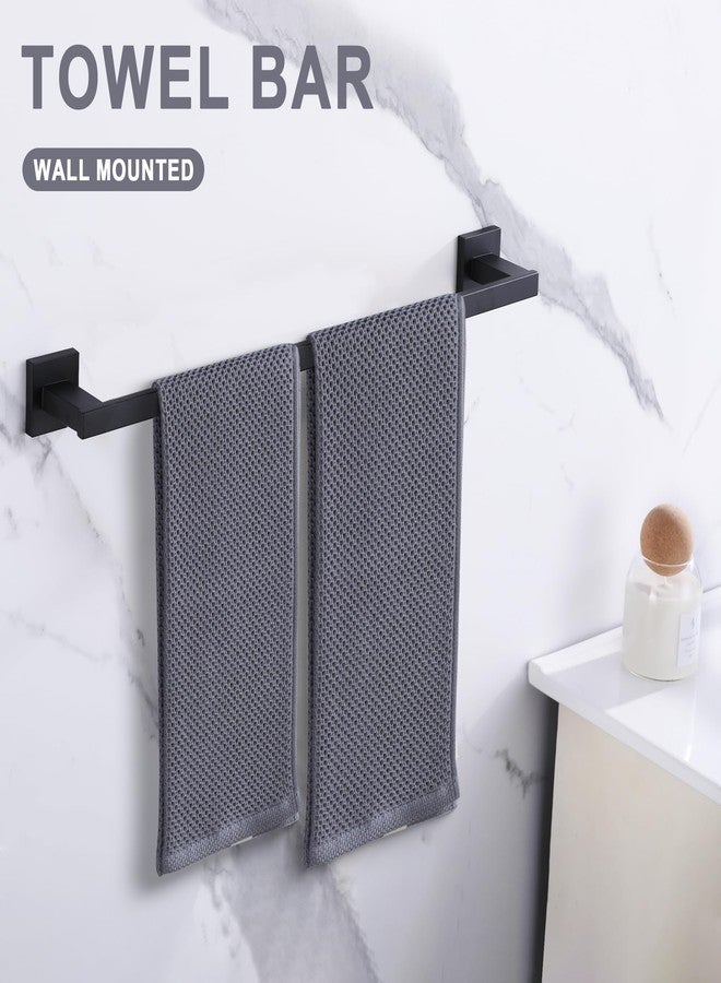 LANC 24-Inche Black Towel Bar for Bathroom Wall Mounted Matte Black Bath Towel Rack Stainless Steel Towel Rod for Cabinet Kitchen Towel Holder Towel Hanger Towel Rail, A9010MB-L6 - Image 3