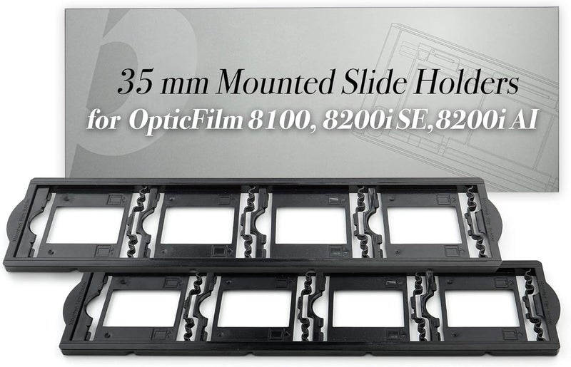 Plustek 2 x 35 mm Mounted Slide Holders (Positive), for OpticFilm 72~83 Series use only (8100 & 8200i & 8300i) - Image 1