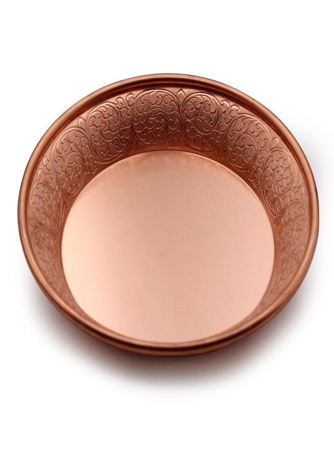 Amitofo Copper Offering Prayer Ritual Bowl - Hand-Hammered Brass Decorative Plate Great for use Smudging, Incense Burner Holder,Candle Dish, Ash Catcher,Jewelry Dish,keys Basket - Image 1
