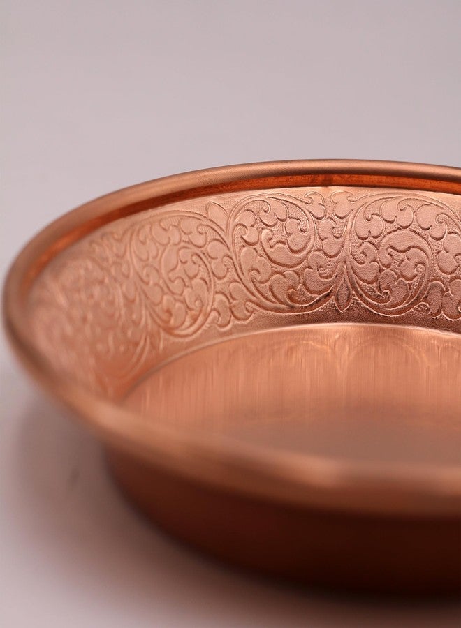 Amitofo Copper Offering Prayer Ritual Bowl - Hand-Hammered Brass Decorative Plate Great for use Smudging, Incense Burner Holder,Candle Dish, Ash Catcher,Jewelry Dish,keys Basket - Image 4