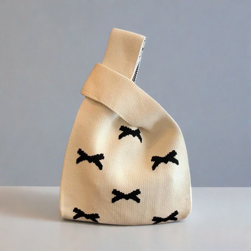 New Cute Bag Handbag Women'S Bag All-Match Hand Carrying Casual Knitted Bag Bucket Bag Japanese And Korean Style Tote Bag Box - Image 4