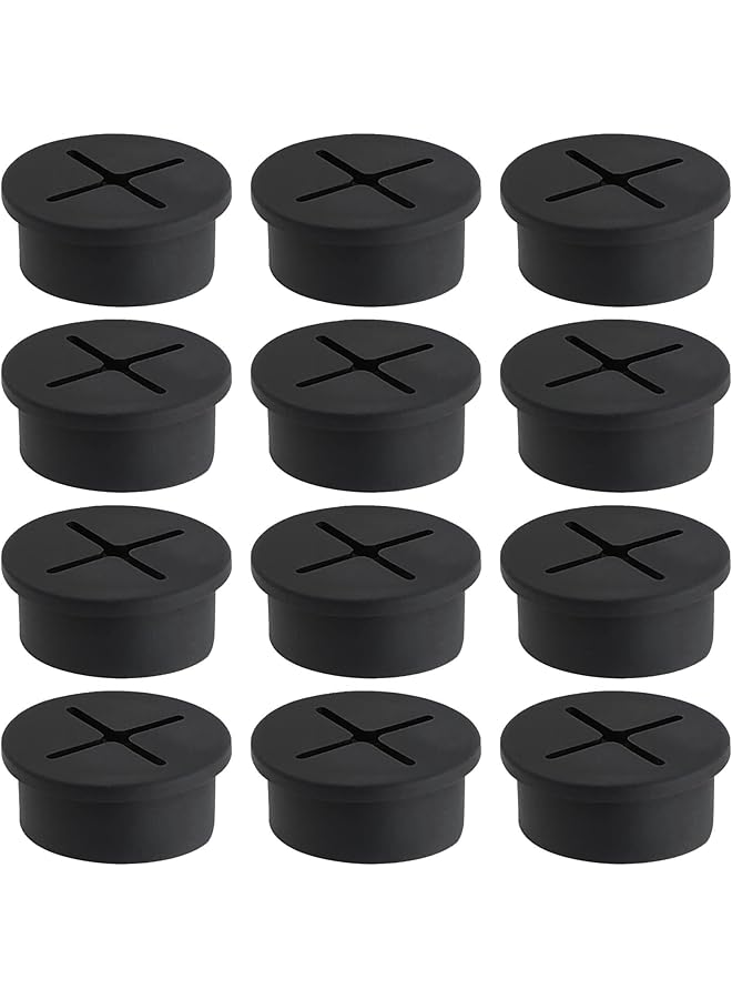 PROMASS promass Cable Cord Grommet 1 Inch Flexible Wire Rubber Grommets for Desk and Other Furnitures Wire Hole Cover Cable Management Wire Organizer Cable Pass Through(12 Pack)  - Image 1