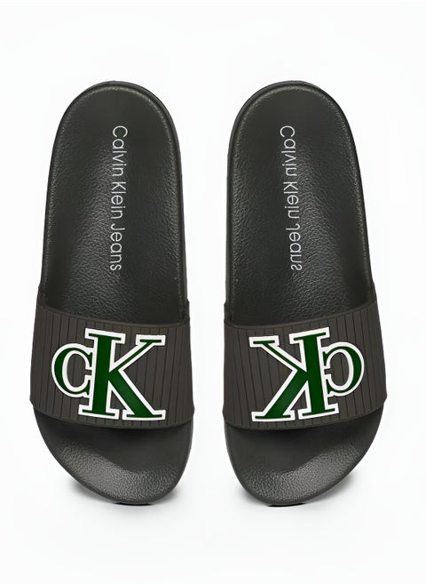 Calvin Klein Jeans Men's CK Logo Slides 45 EU - Standard Size