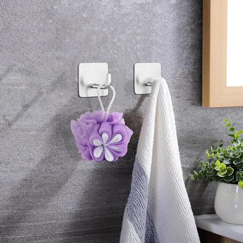 Budding Joy Diniva Adhesive Heavy Aluminum Hooks, Silver - Image 4