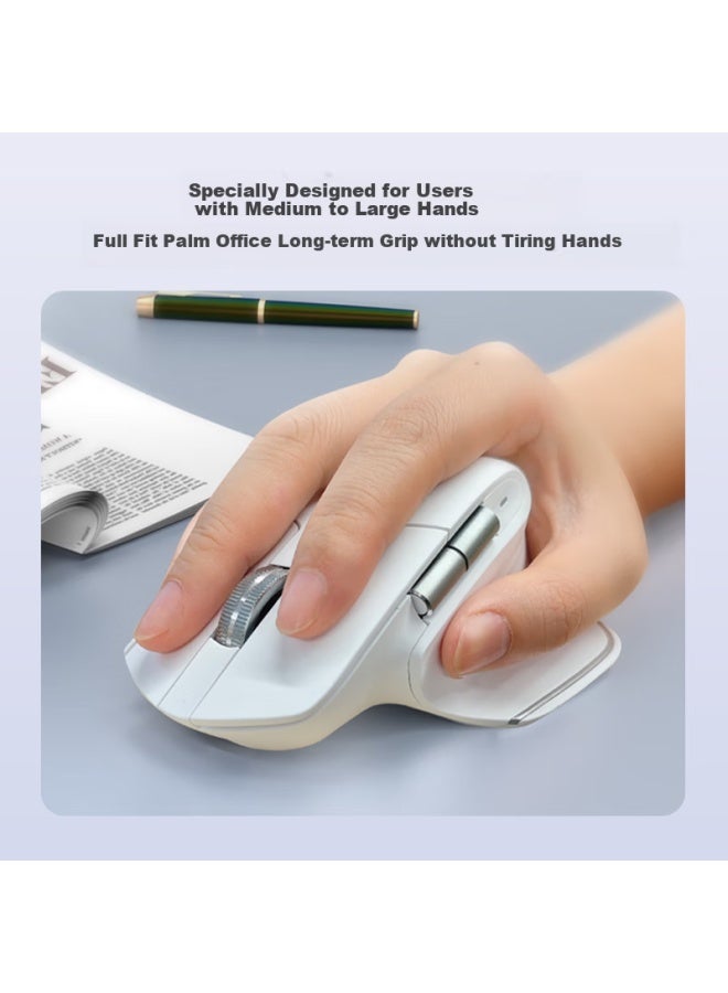 JD.com Jd Jz M3 Elite Upgraded Ergonomic Mouse Wireless Bluetooth Office Light Touch Key Charging For Apple Mac Huawei Matebook Laptop Ink Black - Image 1