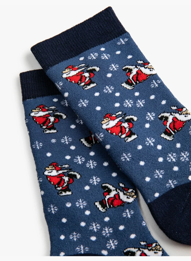 KOTON Christmas Printed Socket Socks
