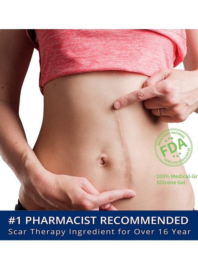 أسموكسا جل سيليكون متقدم لإزالة الندوب جل طبي للندوب للندوب الجراحية وحب الشباب وندبة القيصرية وجراحة شد البطن وعلامات التمدد والحروق للوجه يشفى وينعم ويجدد ويرطب البشرة جل إصلاح لجميع أنواع البشرة 30 جرام - Image 3
