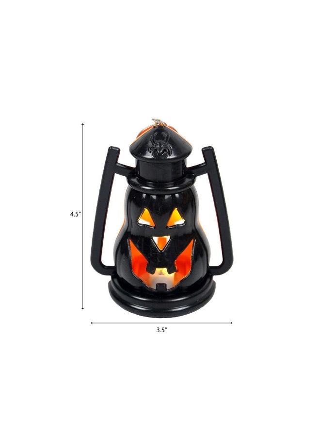 Home Smart Halloween Luminous Pumpkin Lantern for boys and girls | 2 pcs Mini Plastic Halloween Hanging Pumpkin Lantern for Halloween Theme Party (Black) - Image 2