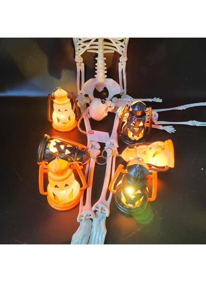 Home Smart Halloween Luminous Pumpkin Lantern for boys and girls | 2 pcs Mini Plastic Halloween Hanging Pumpkin Lantern for Halloween Theme Party (Black) - Image 5