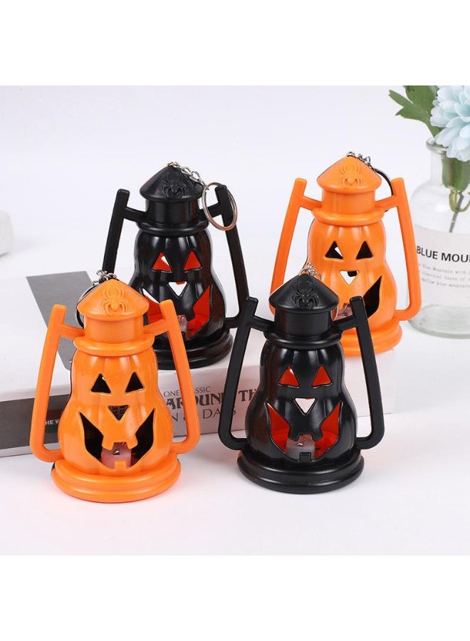 Home Smart Halloween Luminous Pumpkin Lantern for boys and girls | 2 pcs Mini Plastic Halloween Hanging Pumpkin Lantern for Halloween Theme Party (Black) - Image 3