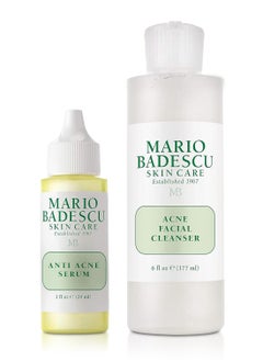 Mario Badescu Anti Acne Serum for Combination & Oily Skin | Clarifying Gel-Serum that Tackles Clogged Pores | Formulated with Salicylic Acid and Glycerin