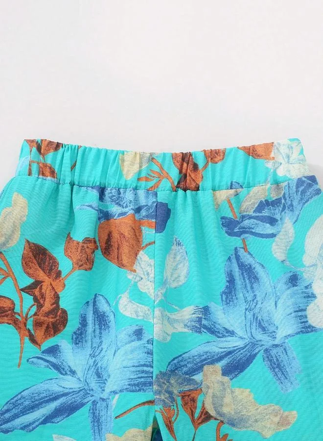Take Two  Boys Floral Print Short Sleeve Shirt And Shorts Set for Men | Best Price UAE