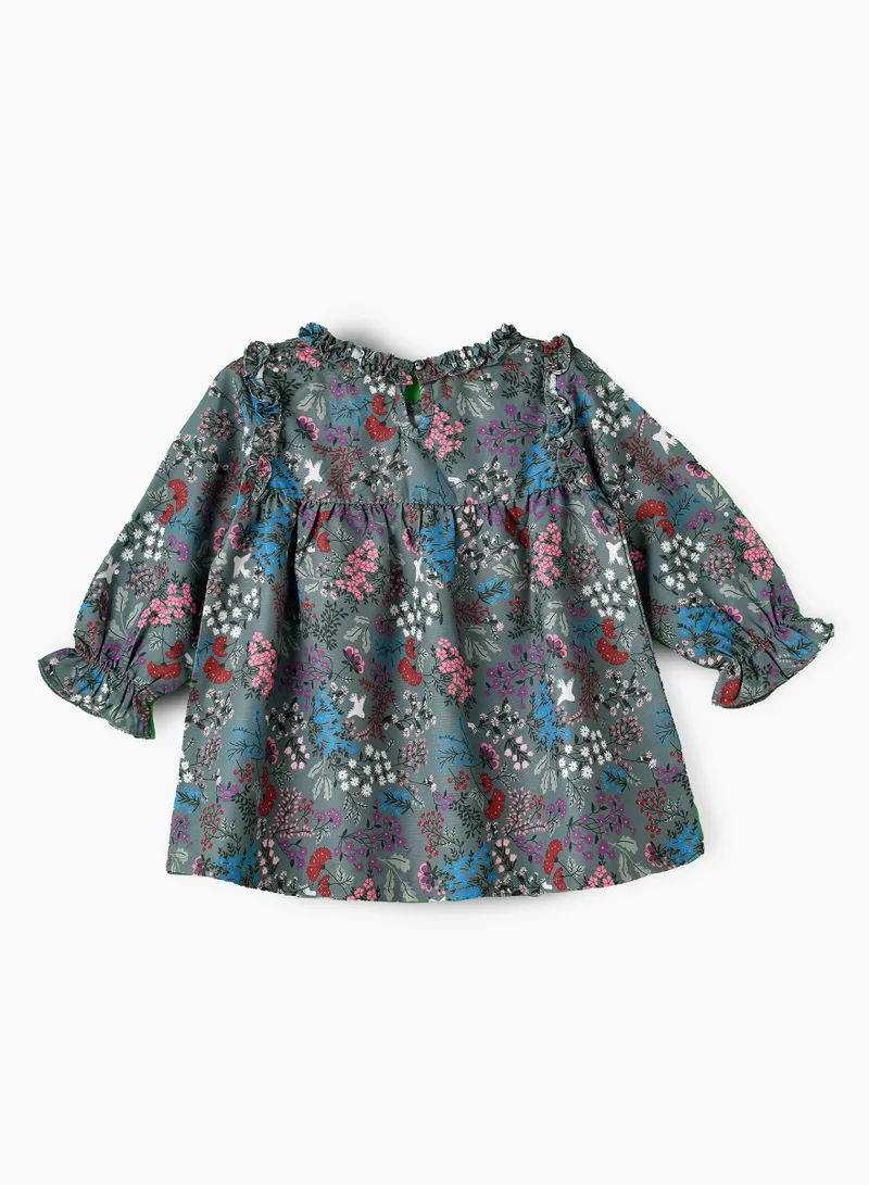 جيلين Breathable Elegance: Girls' Viscose Woven Blouse