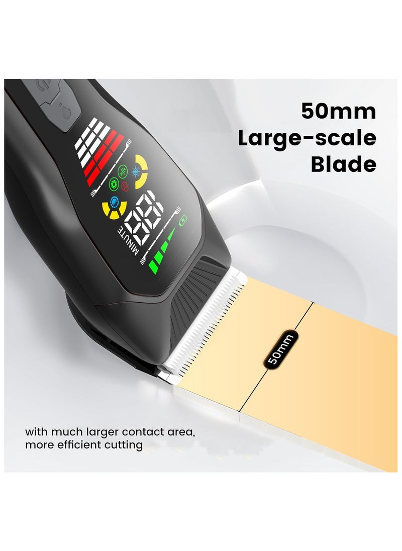 ENSSU - Hair Clippers for Men Professional, Rechargeable Hair Trimmer Cordless Barber Clippers with 50mm Blade, Large LED Display, 180-Minutes Runtime for Home Hair Cutting ENSSU - Image 1