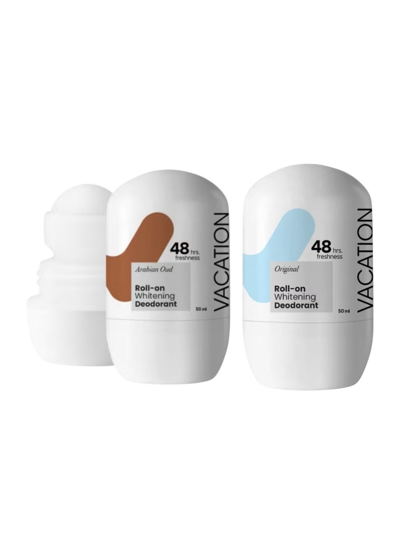 VACATION Arabian Oud Whitening Deodorant 50ml + Vacation Original Unscented 50ml - Image 1