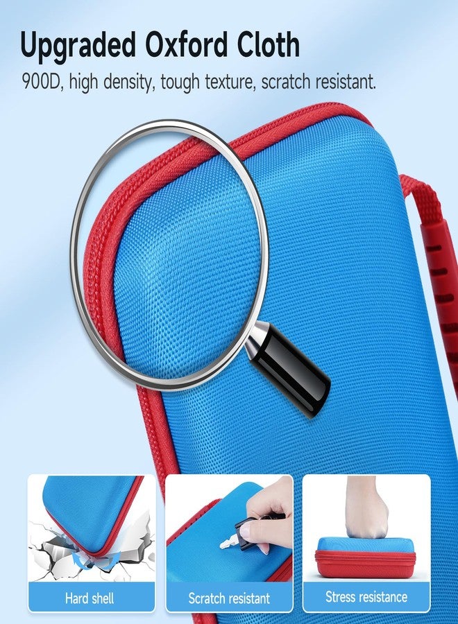 JEMDO Large 80 Game Card Case Compatible with Nintendo Switch 2/2017/OLED/Lite Physical Card Case - Red&Blue Protective Holder Upgraded 900D Oxford Fabric, Durable Large capacity Stylish Storage Bag - Image 3