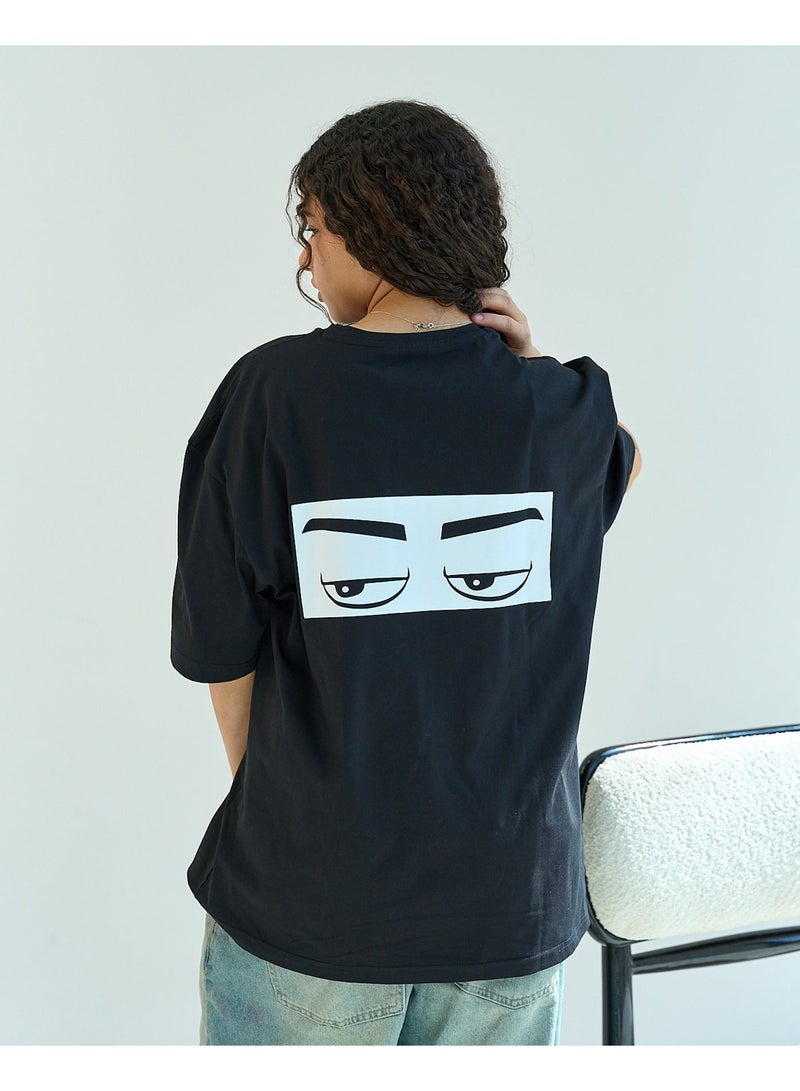 NAS Ma3lesh Unisex Oversized SS T-shirt-Black - Image 2