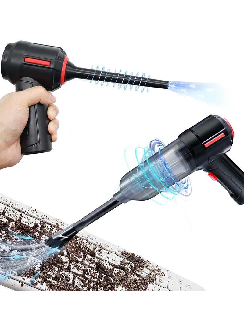Compressed Air Duster Mini Vacuum Keyboard Cleaner 3-in-1 New Generation Canned Air Spray Portable Electric Air Can Cordless Blower Computer Cleaning Kit - Image 1